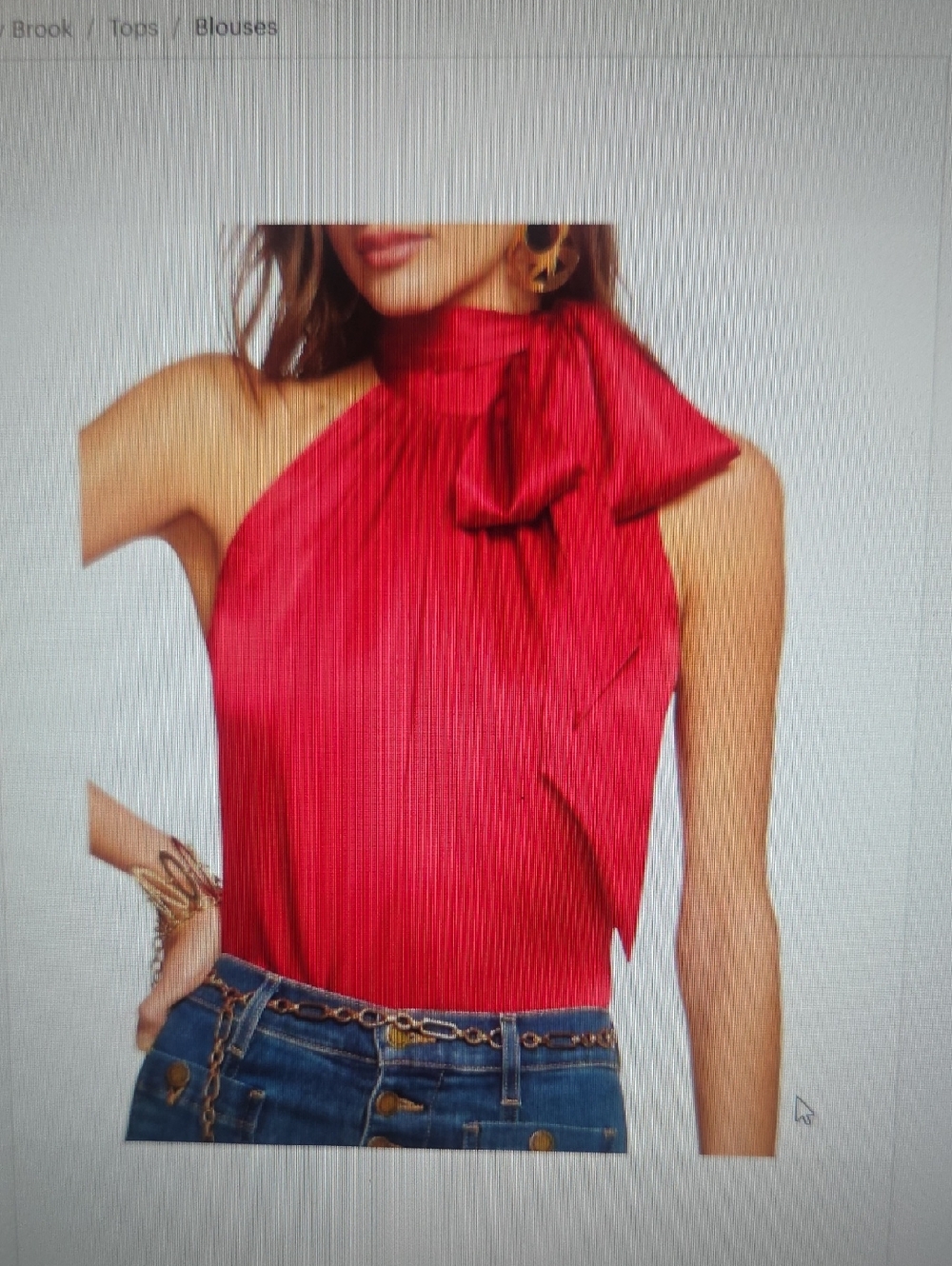 Ramy Brook tie neck top, burgundy size extra small.